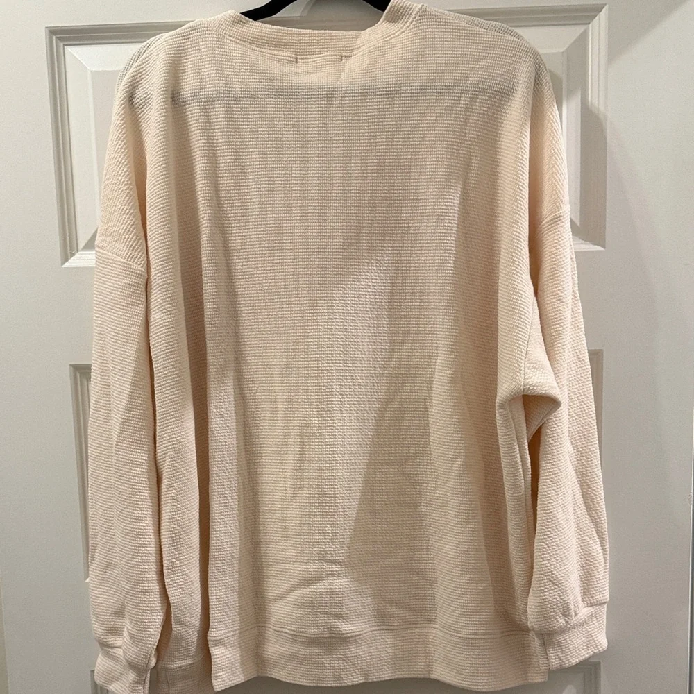 NWT Tres Bien Cream and Red Georgia Sweatshirt - Picture 3 of 4